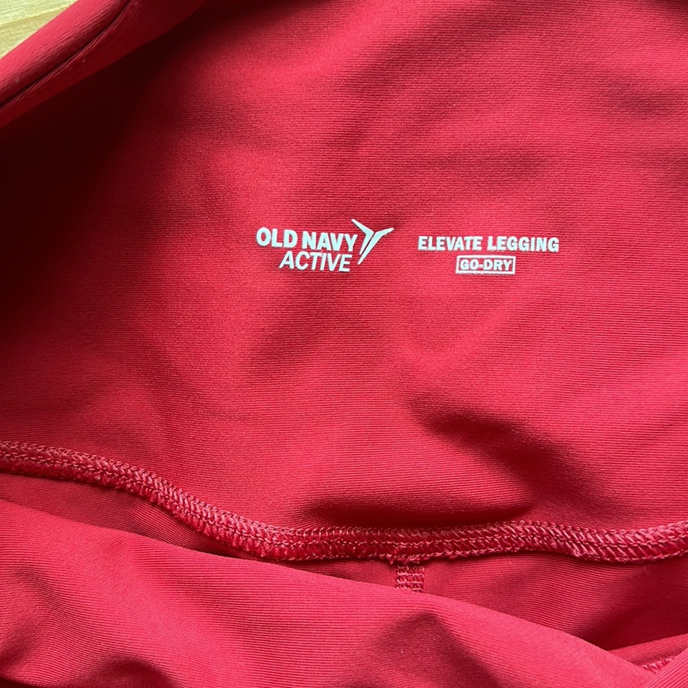 Old navy, elevate, legging, Annatto red women’s large - Picture 3 of 5